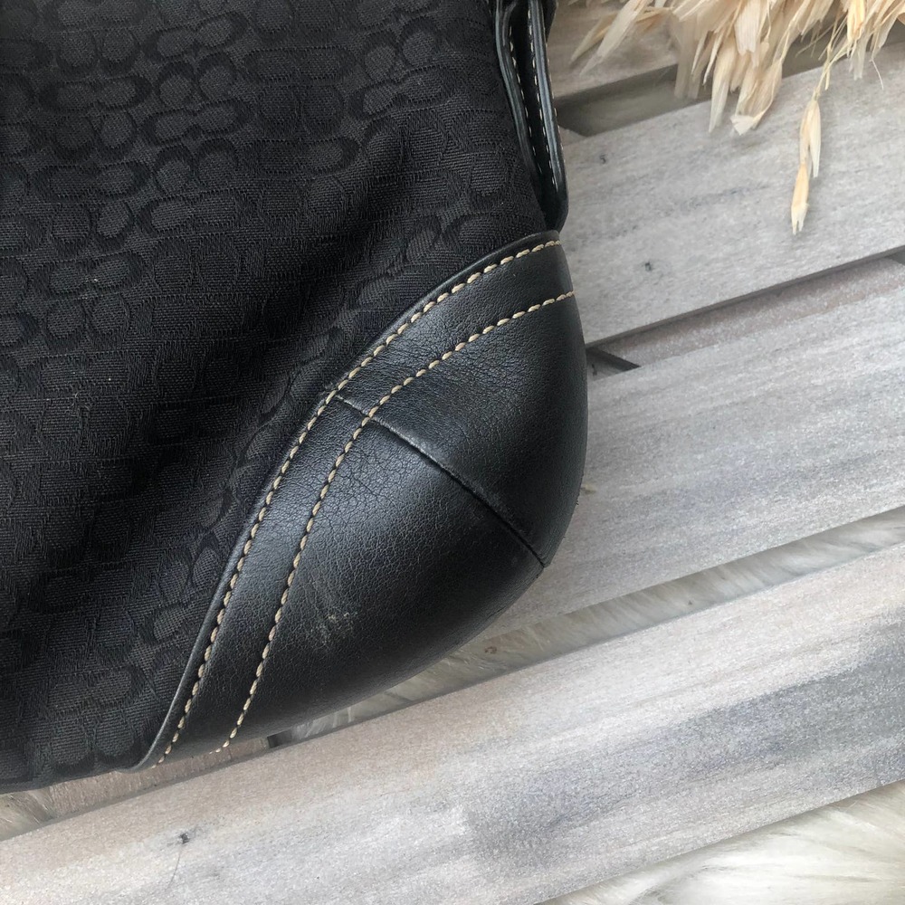 Vintage Y2K Coach Signature Black Soho Boho Purse Bag - Picture 6 of 10